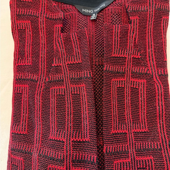 Ming Wang Red and Black Patterned Blazer - Picture 15 of 15